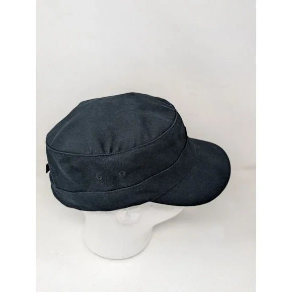 Vintage Kangol Army Hat Cadet Cap Fitted Flexfit XXL Black Twill Army Military - Picture 3 of 8